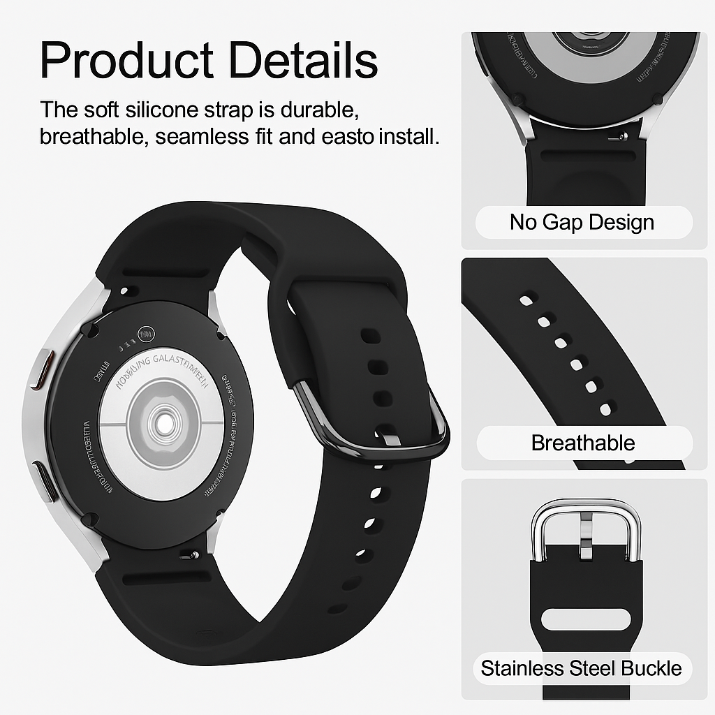 Galaxy Watch Band - Silicone Strap Sport Style