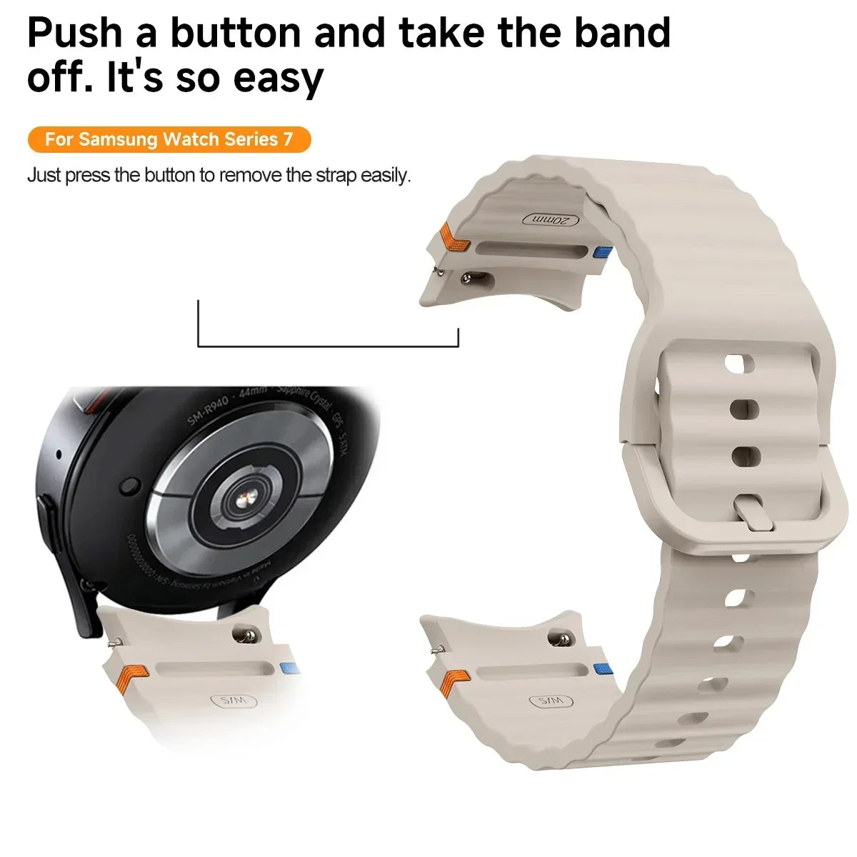 Galaxy Watch Band - Silicone Strap Sport Style